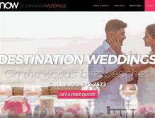 Tablet Screenshot of nowdestinationweddings.com